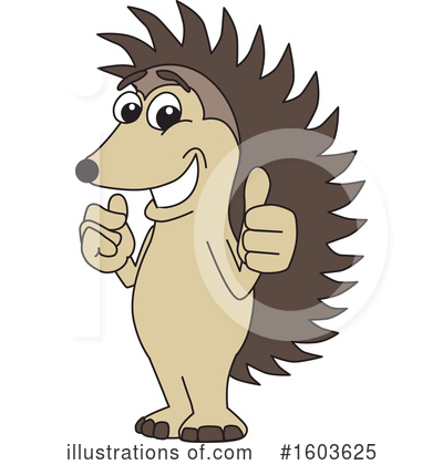 Hedgehog Clipart #1603625 by Mascot Junction