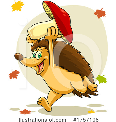 Hedgehog Clipart #1757108 by Hit Toon