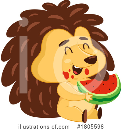 Hedgehog Clipart #1805598 by Hit Toon