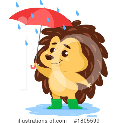 Hedgehog Clipart #1805599 by Hit Toon