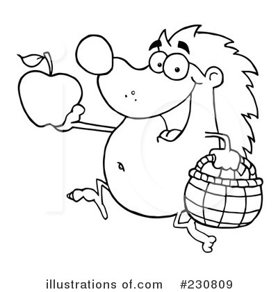 Royalty-Free (RF) Hedgehog Clipart Illustration by Hit Toon - Stock Sample #230809