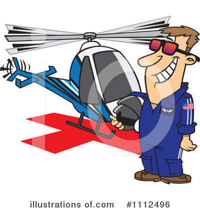 Royalty-Free (RF) Helicopter Clipart Illustration by toonaday - Stock Sample #1112496