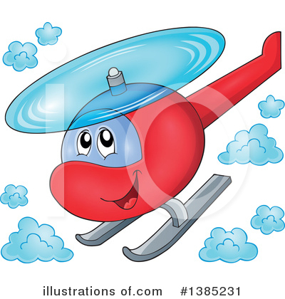 Royalty-Free (RF) Helicopter Clipart Illustration by visekart - Stock Sample #1385231