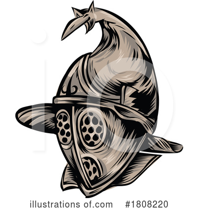 Helmet Clipart #1808220 by Domenico Condello