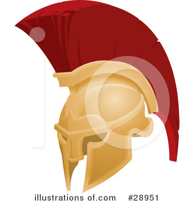 Trojan Helmet Clipart #28951 by AtStockIllustration