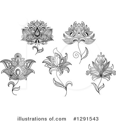 Royalty-Free (RF) Henna Clipart Illustration by Vector Tradition SM - Stock Sample #1291543