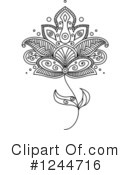 Henna Flower Clipart #1244716 by Vector Tradition SM