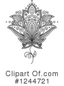 Henna Flower Clipart #1244721 by Vector Tradition SM