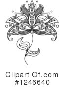 Henna Flower Clipart #1246640 by Vector Tradition SM