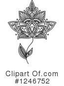 Henna Flower Clipart #1246752 by Vector Tradition SM