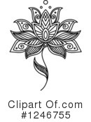 Henna Flower Clipart #1246755 by Vector Tradition SM