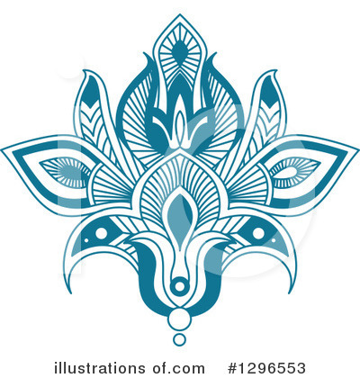 Royalty-Free (RF) Henna Flower Clipart Illustration by Vector Tradition SM - Stock Sample #1296553