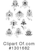Henna Flower Clipart #1301682 by Vector Tradition SM
