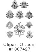 Henna Flower Clipart #1307427 by Vector Tradition SM