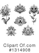 Henna Flower Clipart #1314908 by Vector Tradition SM