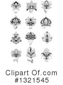Henna Flower Clipart #1321545 by Vector Tradition SM