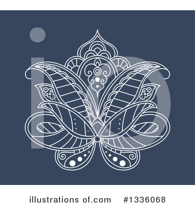 Royalty-Free (RF) Henna Flower Clipart Illustration by Vector Tradition SM - Stock Sample #1336068