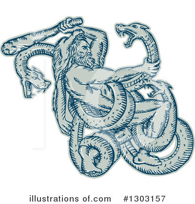 Royalty-Free (RF) Hercules Clipart Illustration by patrimonio - Stock Sample #1303157