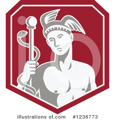 Royalty-Free (RF) Hermes Clipart Illustration by patrimonio - Stock Sample #1236773