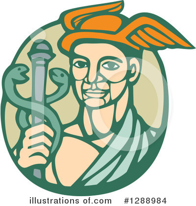 Royalty-Free (RF) Hermes Clipart Illustration by patrimonio - Stock Sample #1288984