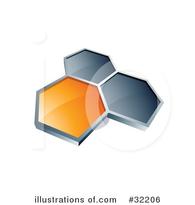 Royalty-Free (RF) Hexagon Clipart Illustration by beboy - Stock Sample #32206