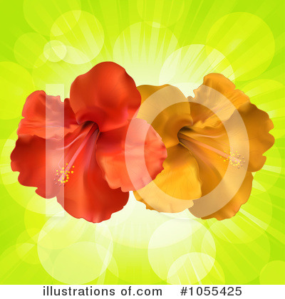 Royalty-Free (RF) Hibiscus Clipart Illustration by elaineitalia - Stock Sample #1055425