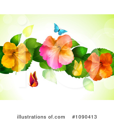 Royalty-Free (RF) Hibiscus Clipart Illustration by elaineitalia - Stock Sample #1090413