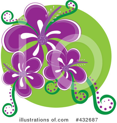 Royalty-Free (RF) Hibiscus Clipart Illustration by Pams Clipart - Stock Sample #432687