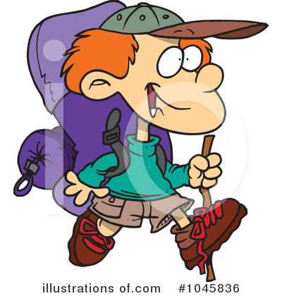 Royalty-Free (RF) Hiking Clipart Illustration by toonaday - Stock Sample #1045836