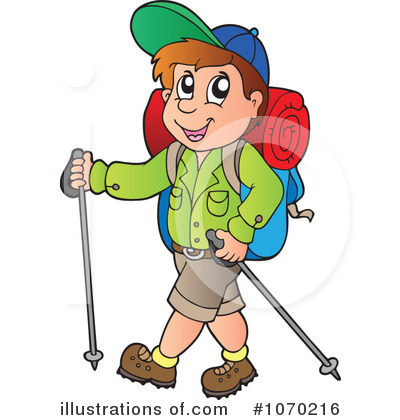 Royalty-Free (RF) Hiking Clipart Illustration by visekart - Stock Sample #1070216