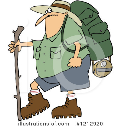 Royalty-Free (RF) Hiking Clipart Illustration by djart - Stock Sample #1212920
