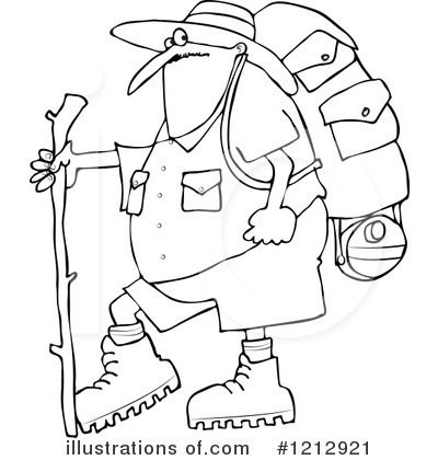 Royalty-Free (RF) Hiking Clipart Illustration by djart - Stock Sample #1212921