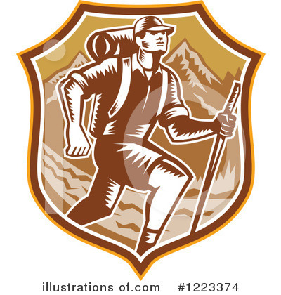 Royalty-Free (RF) Hiking Clipart Illustration by patrimonio - Stock Sample #1223374