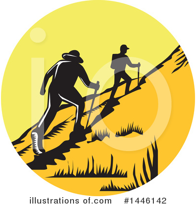 Royalty-Free (RF) Hiking Clipart Illustration by patrimonio - Stock Sample #1446142
