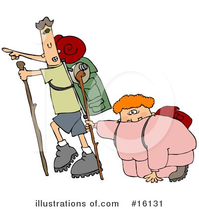 Royalty-Free (RF) Hiking Clipart Illustration by djart - Stock Sample #16131