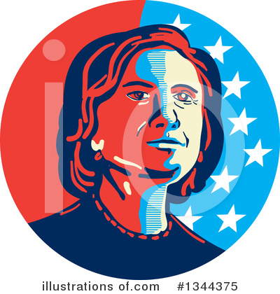 Hillary Clinton Clipart #1344375 by patrimonio