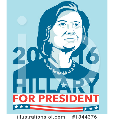 Royalty-Free (RF) Hillary Clinton Clipart Illustration by patrimonio - Stock Sample #1344376