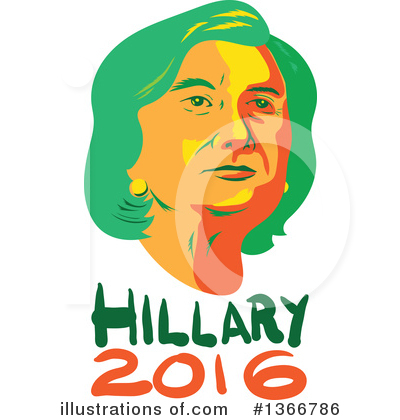 Hillary Clinton Clipart #1366786 by patrimonio