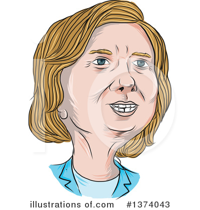 Hillary Clinton Clipart #1374043 by patrimonio