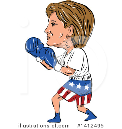 Royalty-Free (RF) Hillary Clinton Clipart Illustration by patrimonio - Stock Sample #1412495