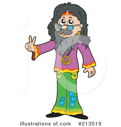 Royalty-Free (RF) Hippie Clipart Illustration by visekart - Stock Sample #213519