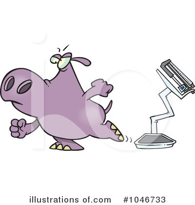 Royalty-Free (RF) Hippo Clipart Illustration by toonaday - Stock Sample #1046733