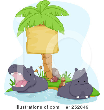 Royalty-Free (RF) Hippo Clipart Illustration by BNP Design Studio - Stock Sample #1252849