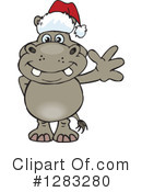 Hippo Clipart #1283280 by Dennis Holmes Designs