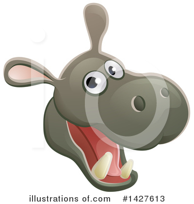Royalty-Free (RF) Hippo Clipart Illustration by AtStockIllustration - Stock Sample #1427613