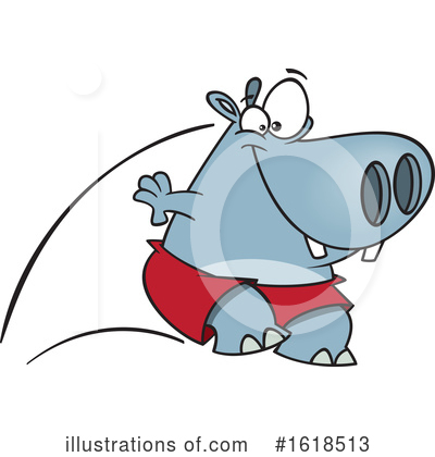 Hippopotamus Clipart #1618513 by toonaday