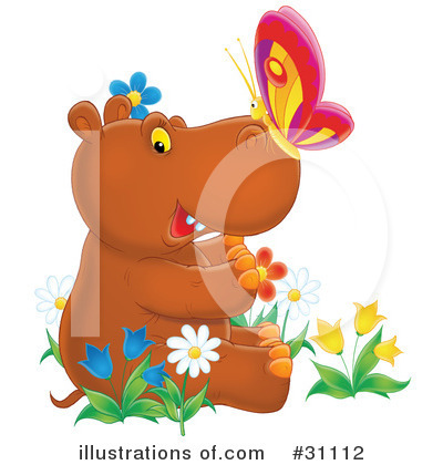 Royalty-Free (RF) Hippo Clipart Illustration by Alex Bannykh - Stock Sample #31112