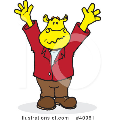 Royalty-Free (RF) Hippo Clipart Illustration by Snowy - Stock Sample #40961