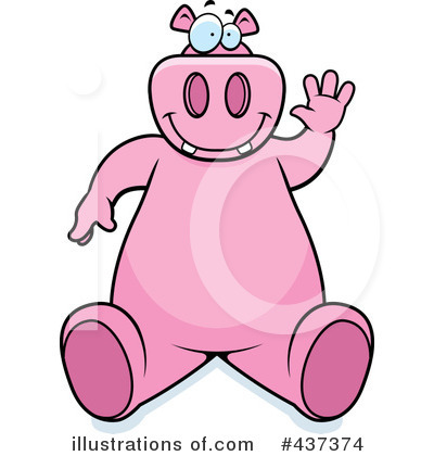 Royalty-Free (RF) Hippo Clipart Illustration by Cory Thoman - Stock Sample #437374