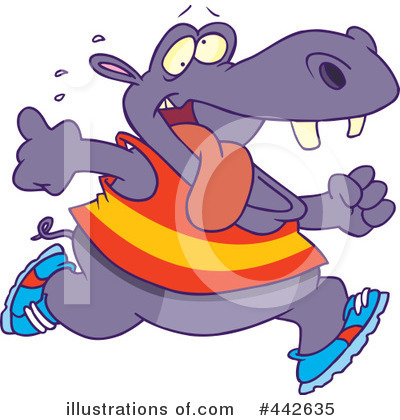 Royalty-Free (RF) Hippo Clipart Illustration by toonaday - Stock Sample #442635